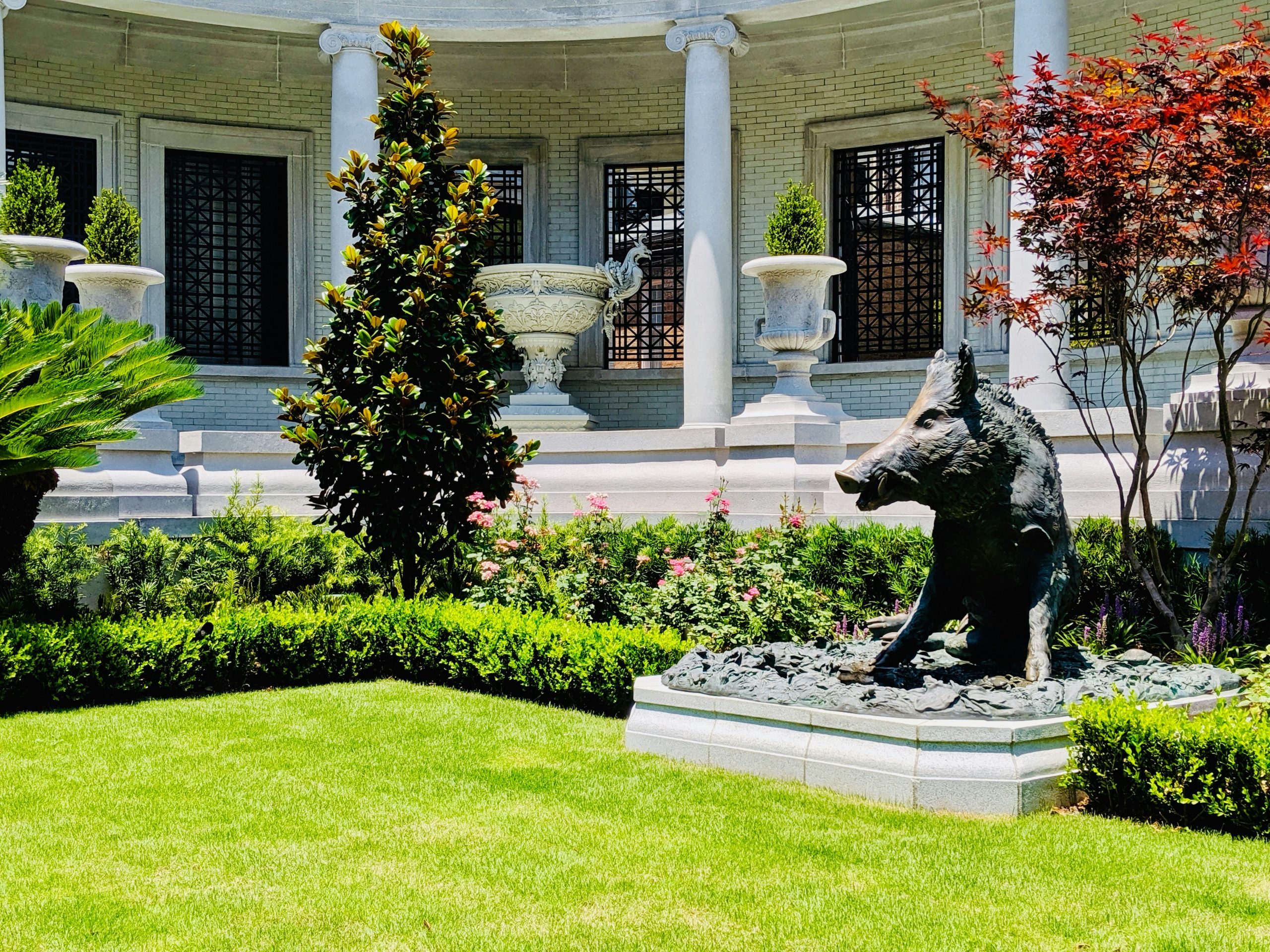 This is the garden area of the 'The Armstrong House' mansion in Historic Savannah across the street from Forsyth Park