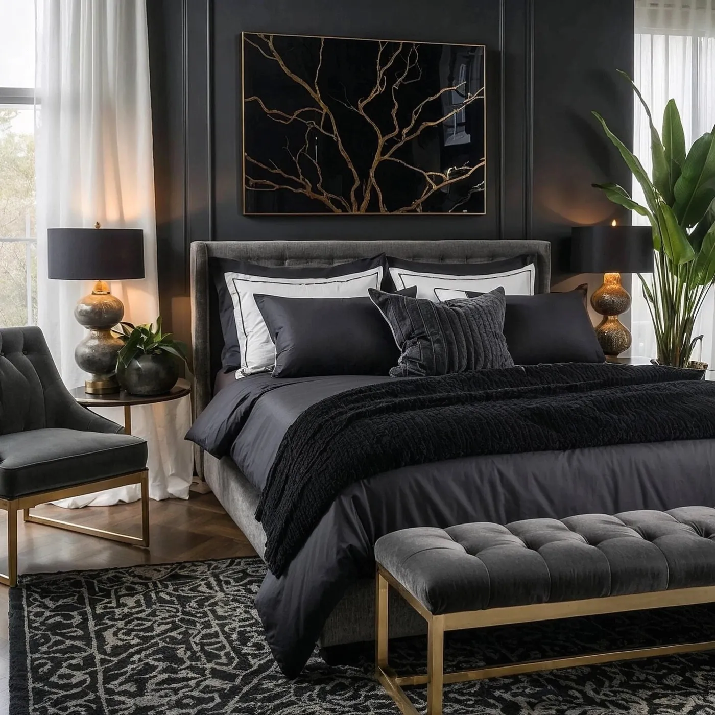 35 Stunning Black Bedroom Ideas for Bold and Cozy Aesthetics – CharmyDecor