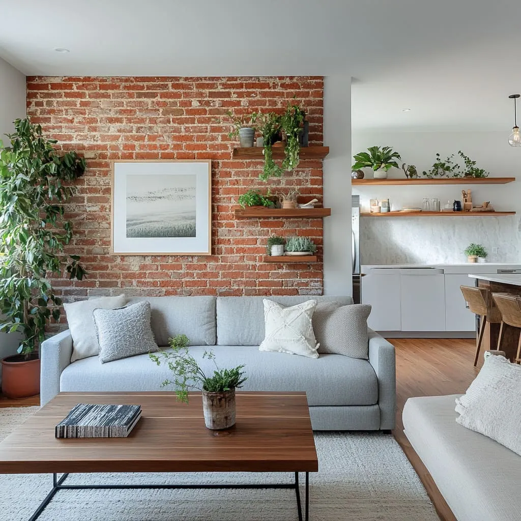 52 Stylish Brick Accent Wall Ideas for Any Living Room | FH
