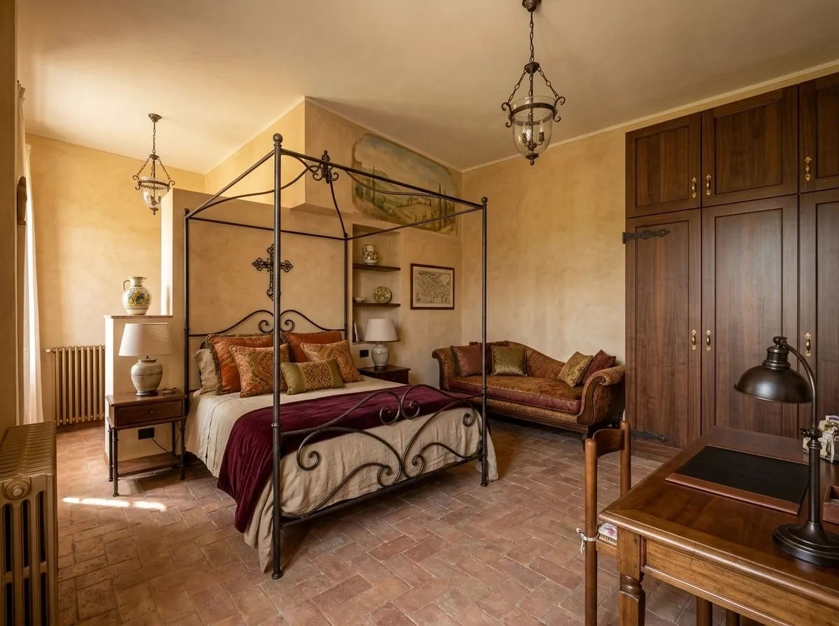 Bedroom Design in Tuscan Style | GenRoom