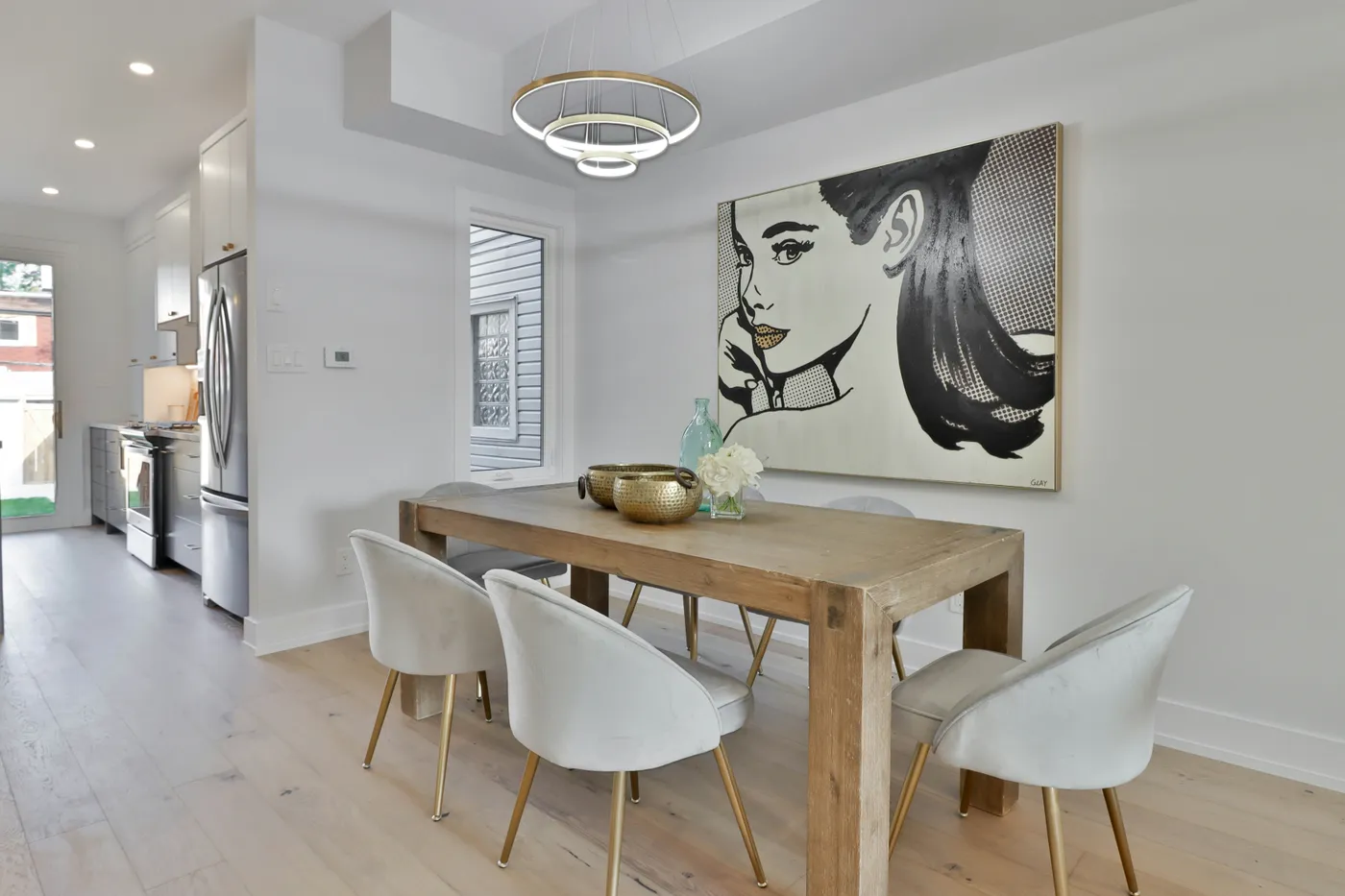 brown wooden table with chairs