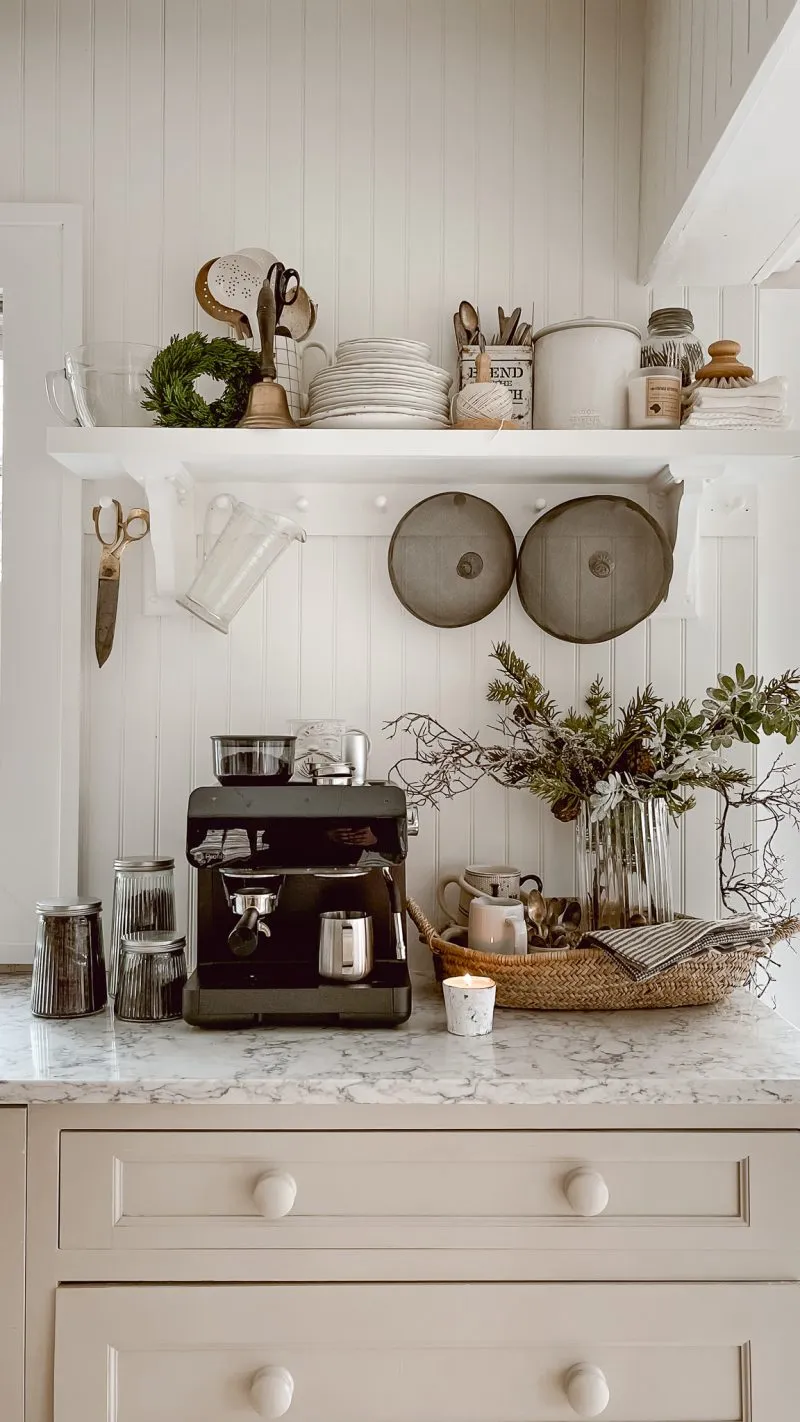 Coffee Bar Ideas For Kitchen Counter Story - A Blissful Nest