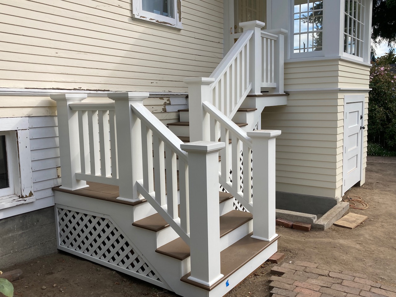 Custom Built Cedar Exterior Staircase - Westbrook Carpentry & Millwork | Seattle Snohomish Pacific North West
