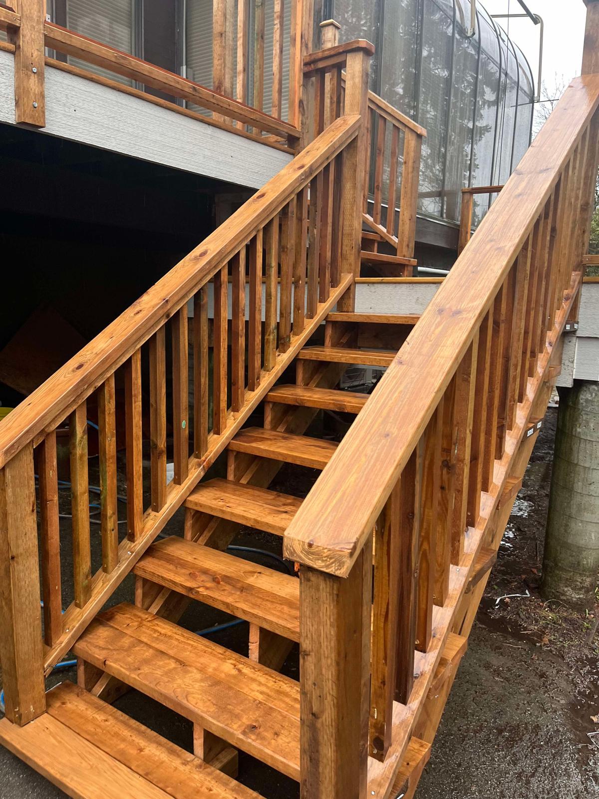 Custom Exterior Wooden Staircase in Surrey & Vancouver | Nova Builds Services