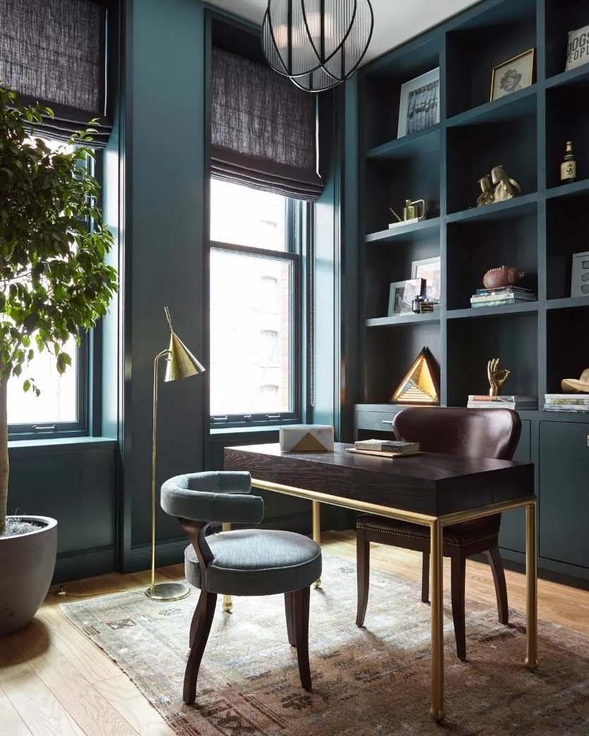 Dark Home Office Inspiration and Ideas - Plank and Pillow