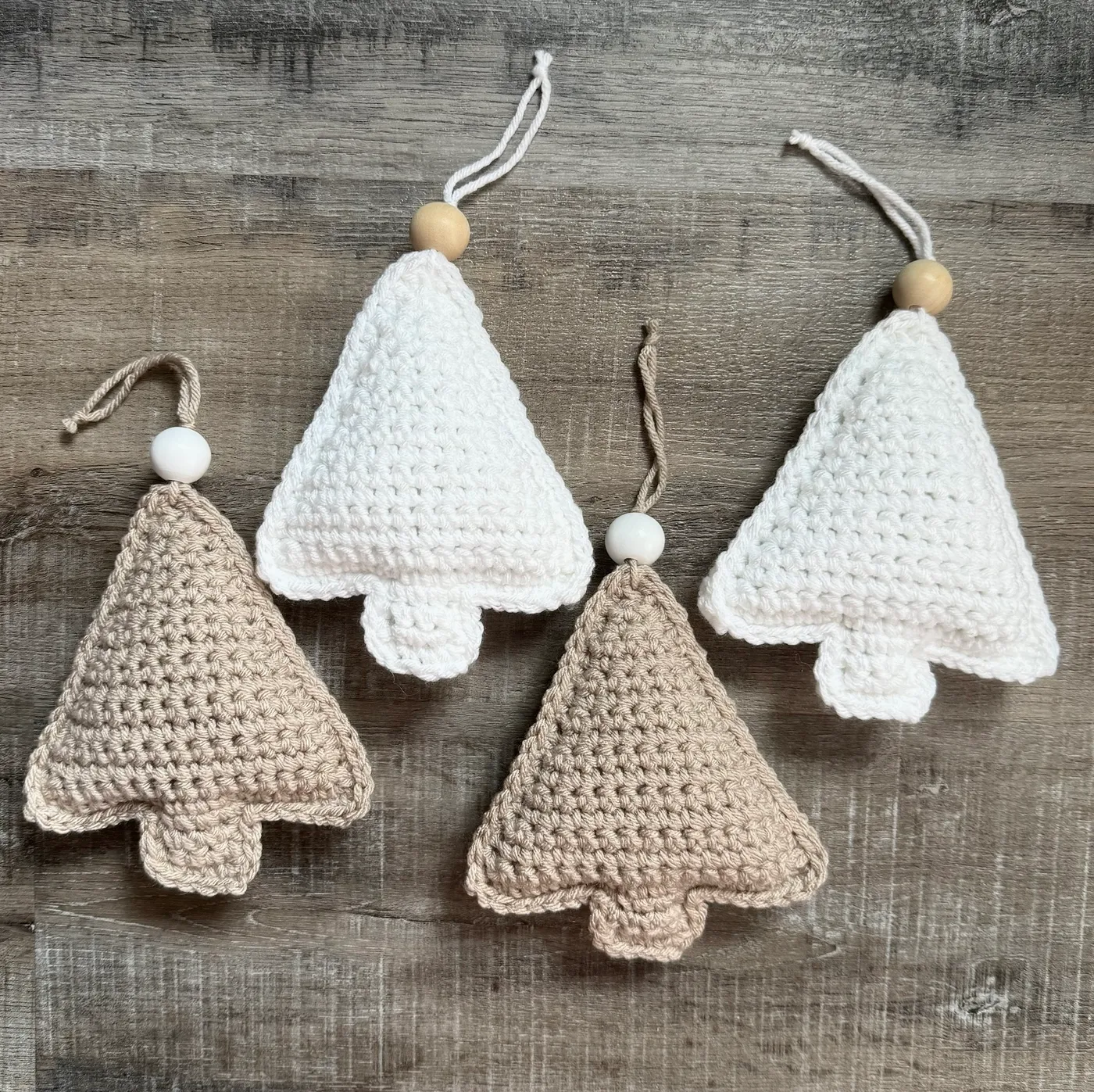 Easy Crochet Christmas Tree Ornaments | Creating Me