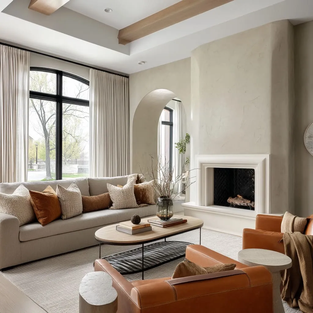 Fresh Tuscan Style Living Room Ideas: Plaster, Stone, Warmth