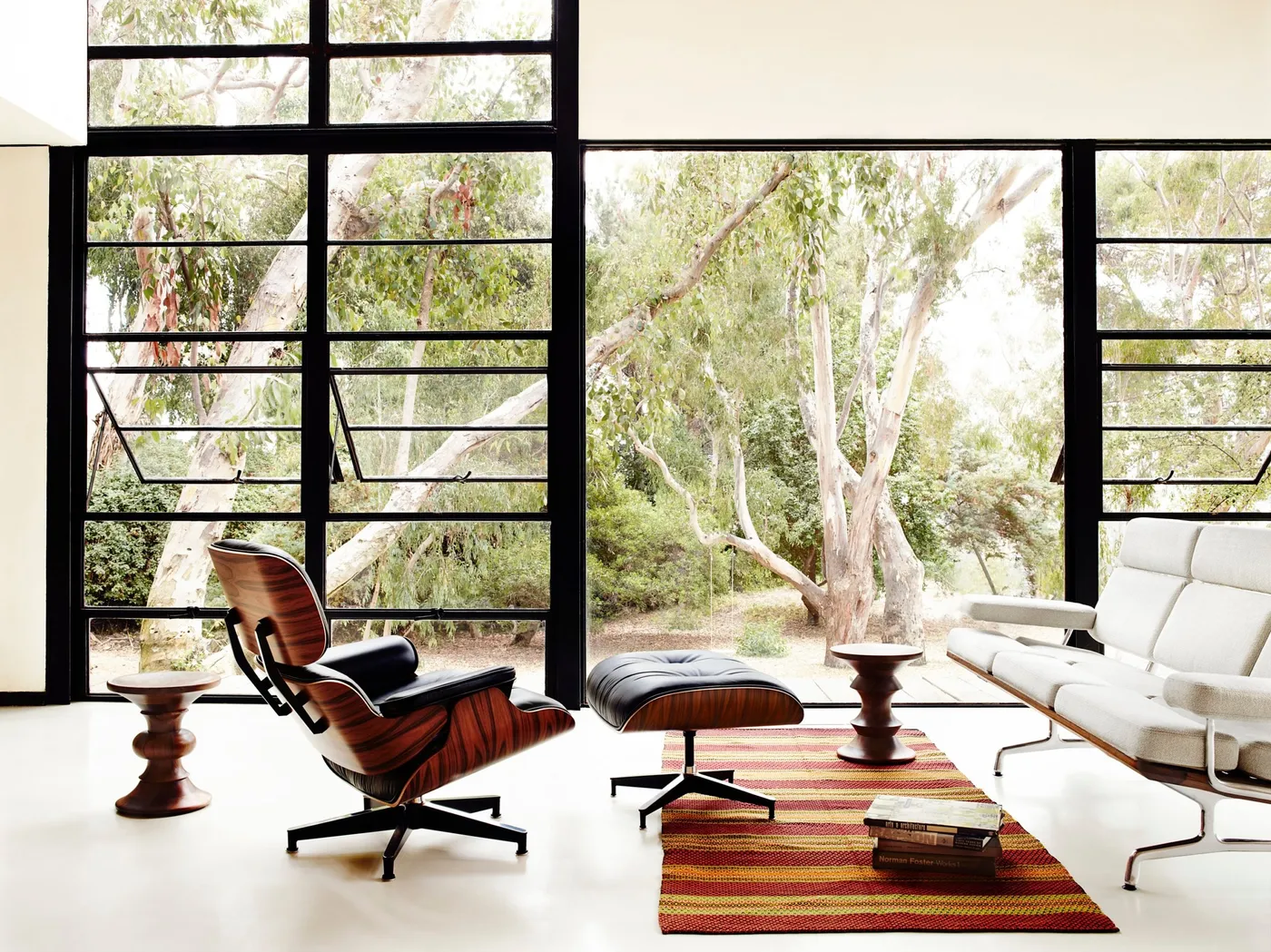 Herman Miller Eames Lounge Chair and Ottoman, Tall in Grey