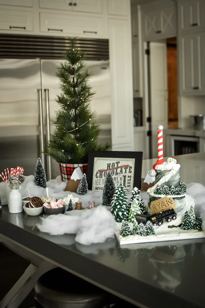 Hot Chocolate Bar for Ryan's Polar Express Birthday