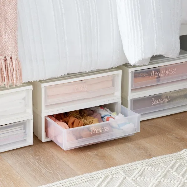 IRIS Under Bed Box Chest Drawer, White
