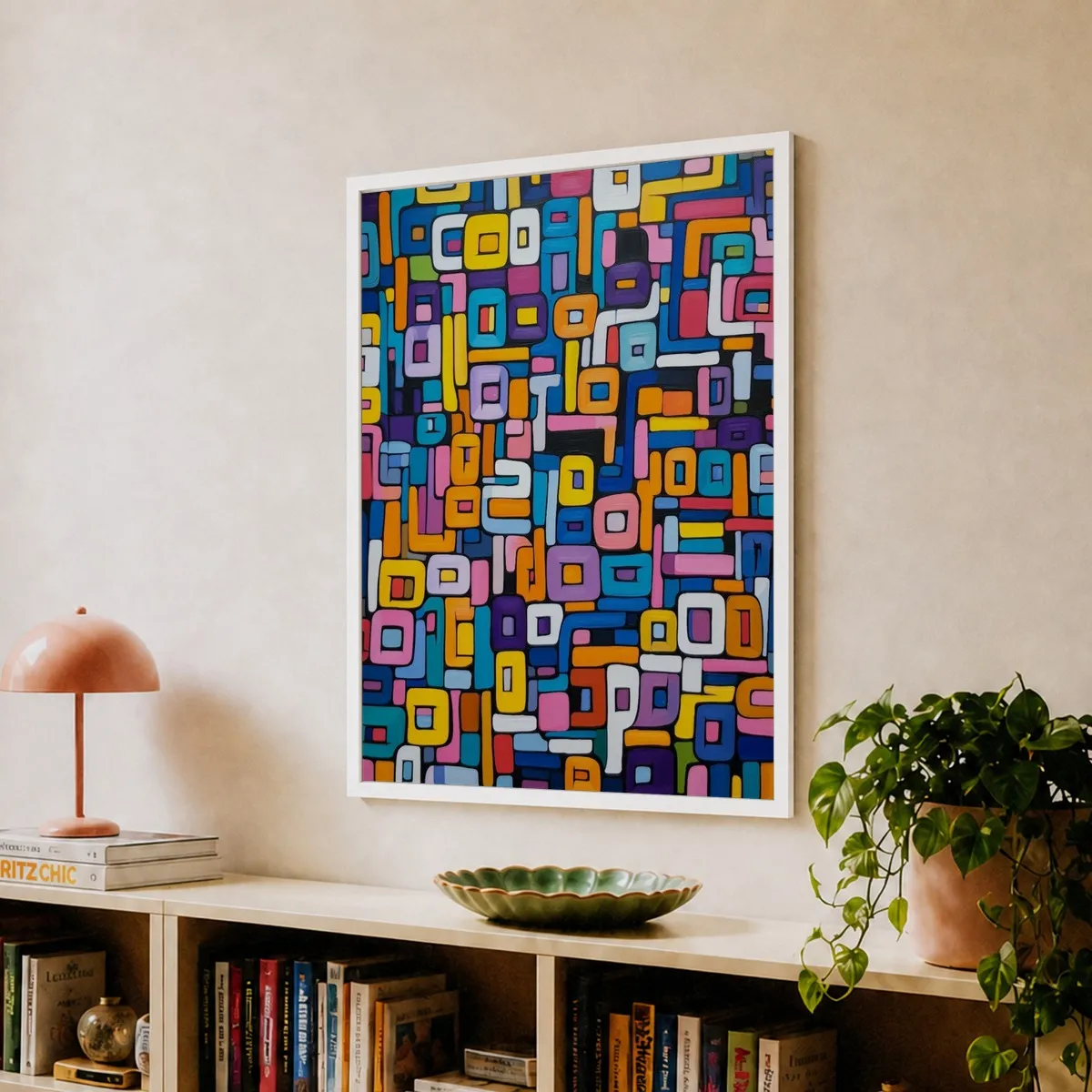 Modern Crochet Abstract Illustration Art Print by Crafty Crochet Studio – Fy!