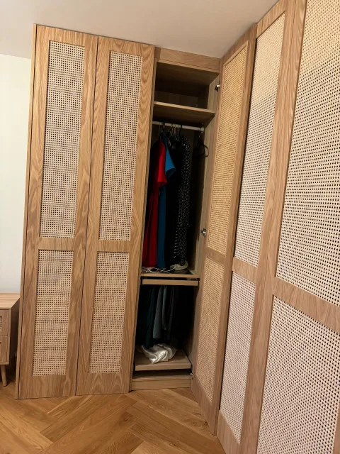 Oak rattan doors wardrobe - Rustic - Wardrobe - London - by c-made | Houzz UK