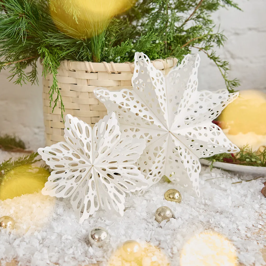 Paper Snowflakes – Set of 2 | Handmade Holiday Ornaments – Craftspring