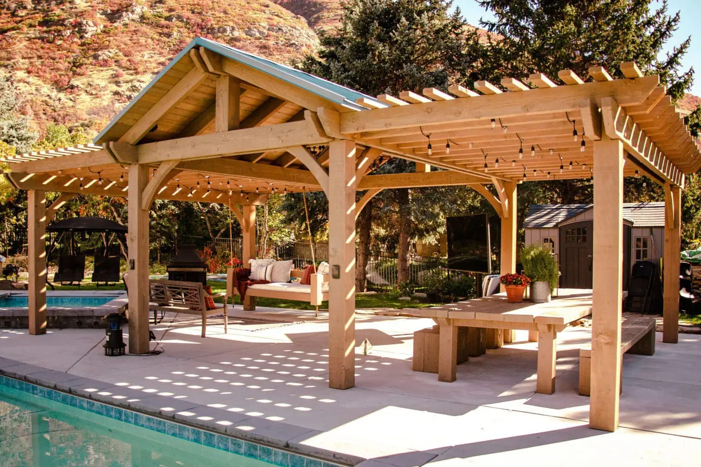 Pergola Kits in Utah | Timber Frame Pergolas | Notched