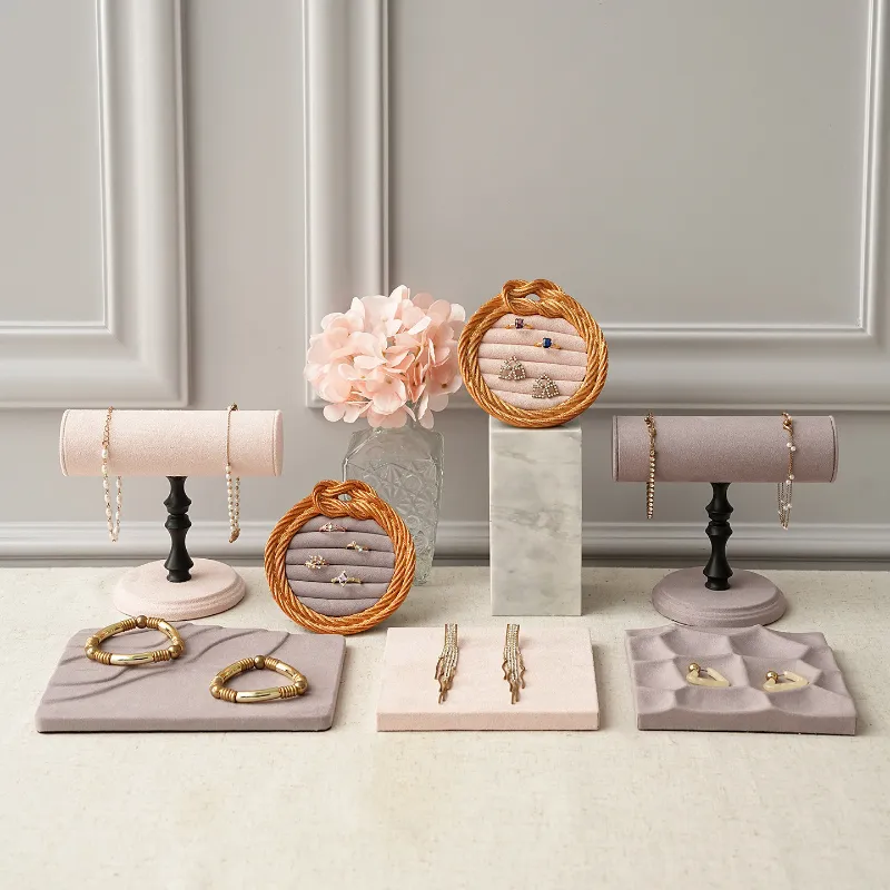 Pink Purple Minimalist Jewelry Display Sets - haruretro.com