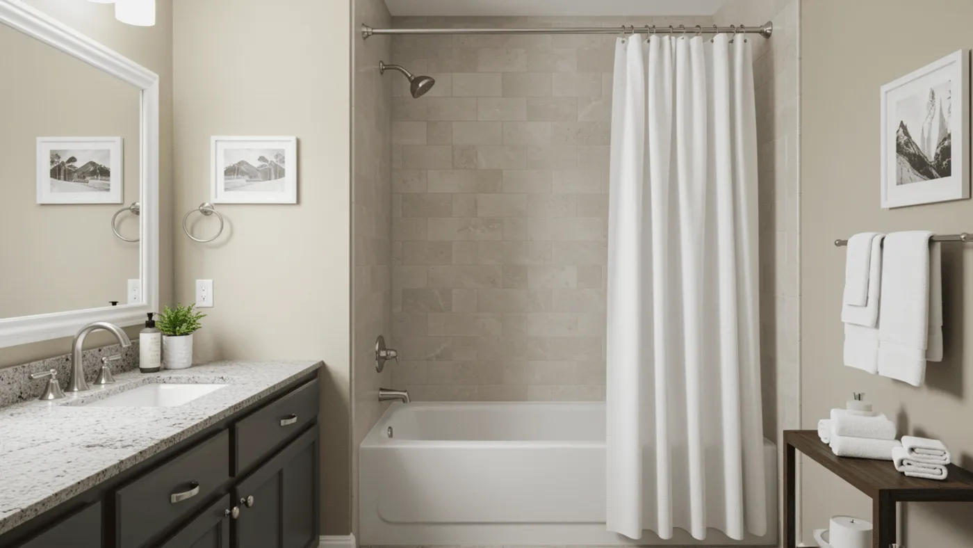 Shower Curtain Height & Size Tips - Occasionally Crafty