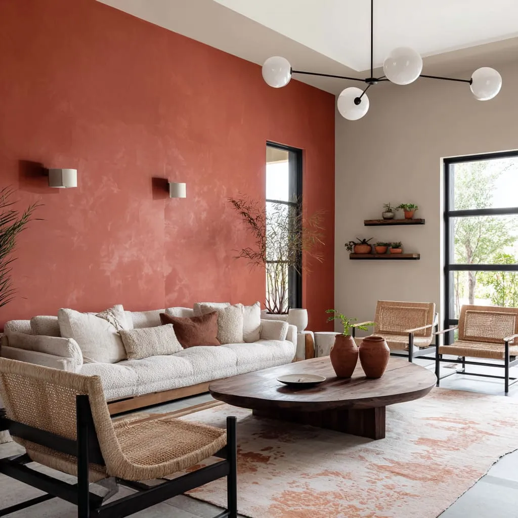 Soft Color Ideas for Modern Living Room Accent Walls | FH