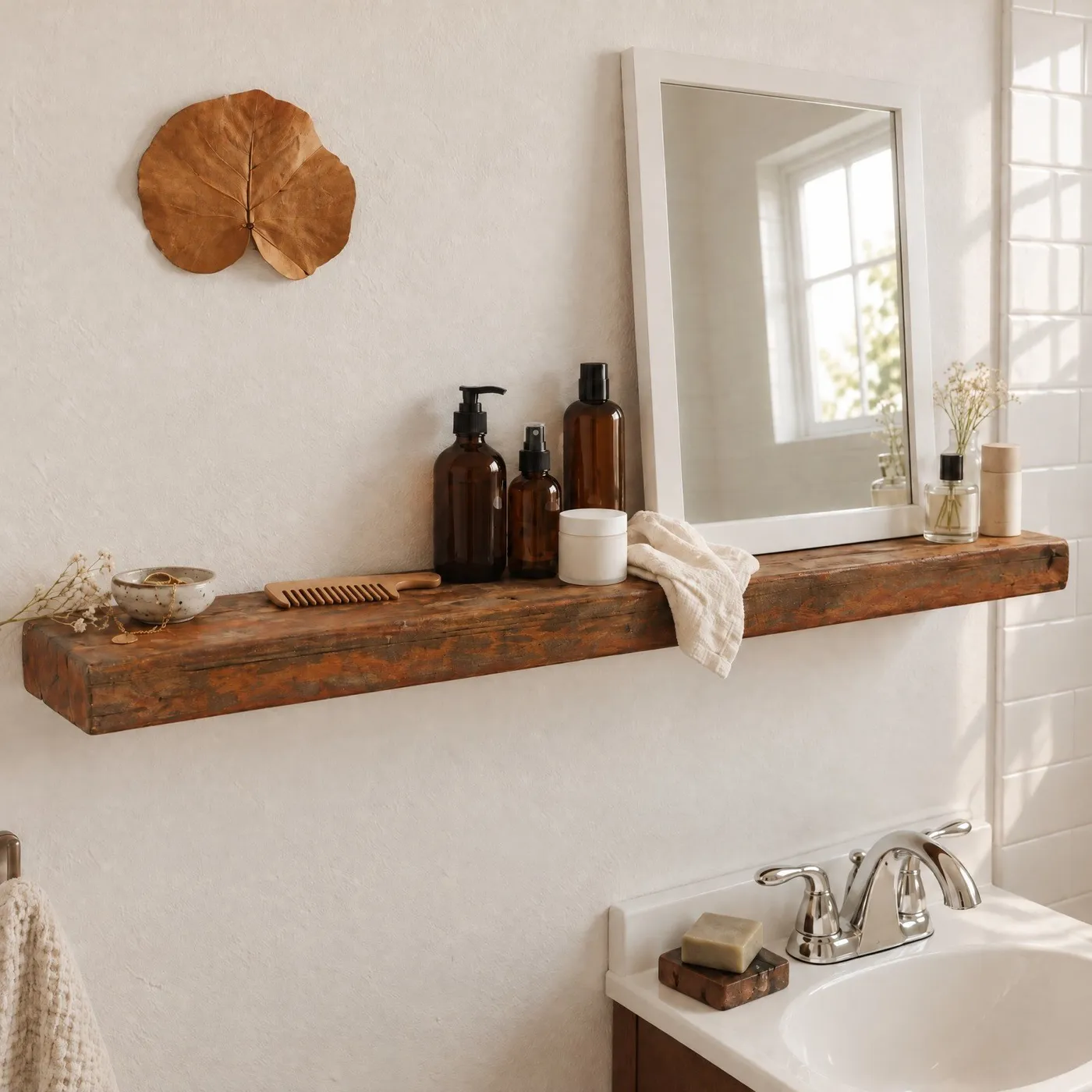 Storied Home, Reclaimed Wood Floating Wall Shelf | Zola