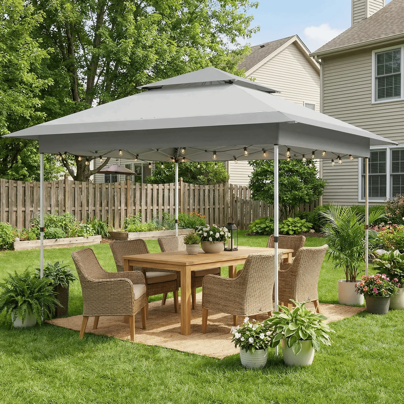 TLSUNNY 12x12 ft Pop-up Canopy Tent, Outdoor Commercial Height Adjusta