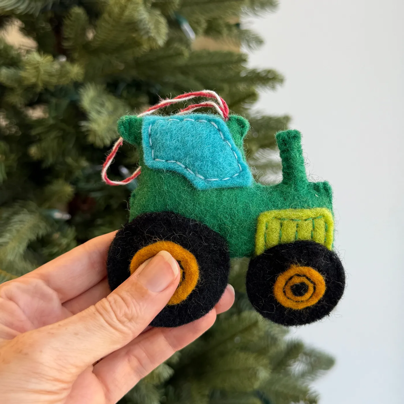 Tractor Christmas Ornament | Handmade Felt Christmas Ornament | Ornaments 4 Orphans®