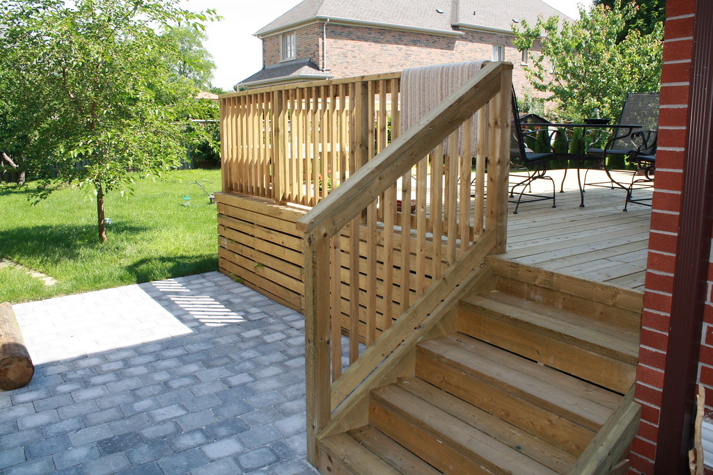 Treated Wood Deck with Horizontal Skirt | Fence&Deck | Flickr