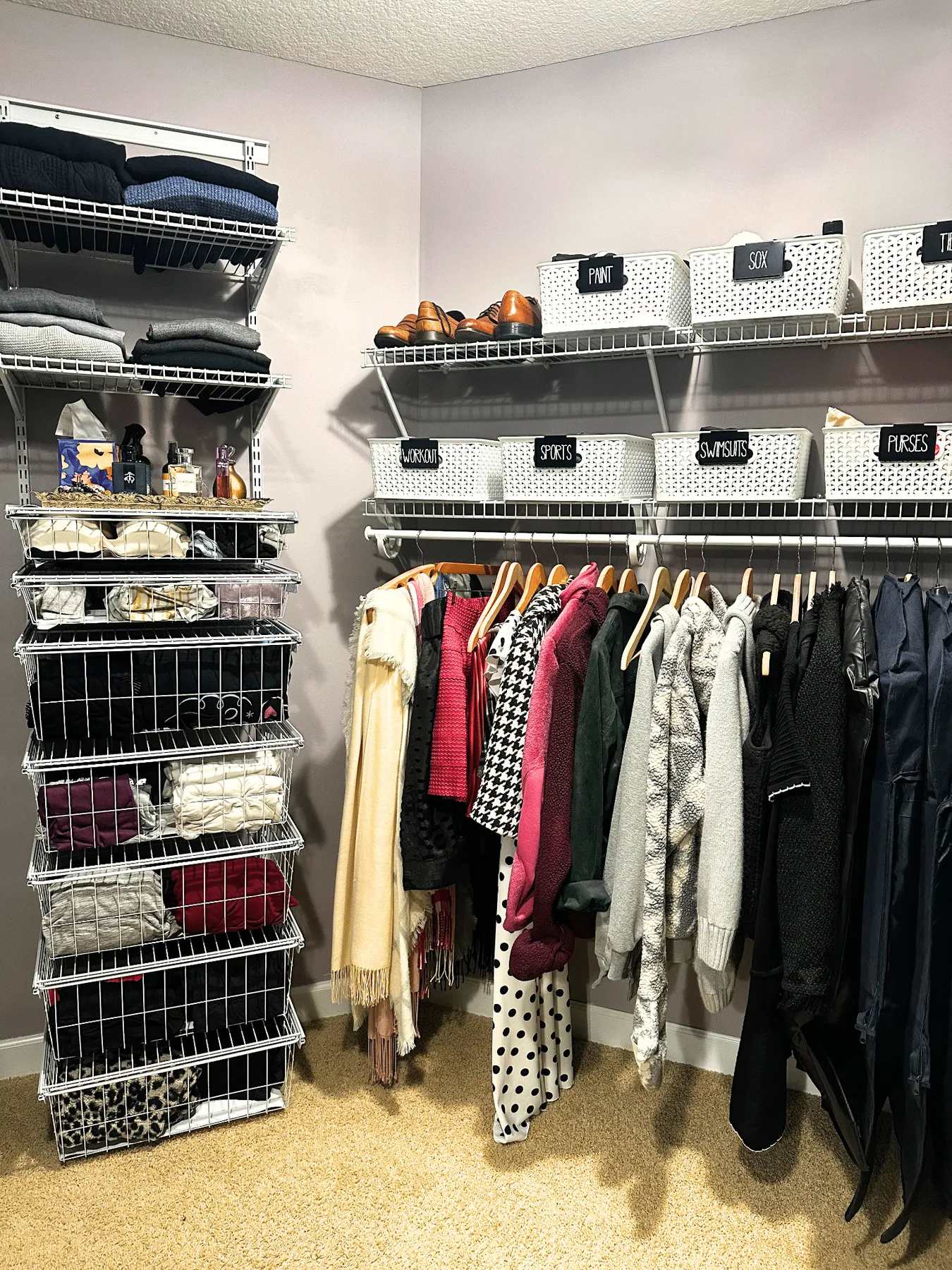 Updating a Walk-In Closet on a Budget Using What You Have - The Organized Mama