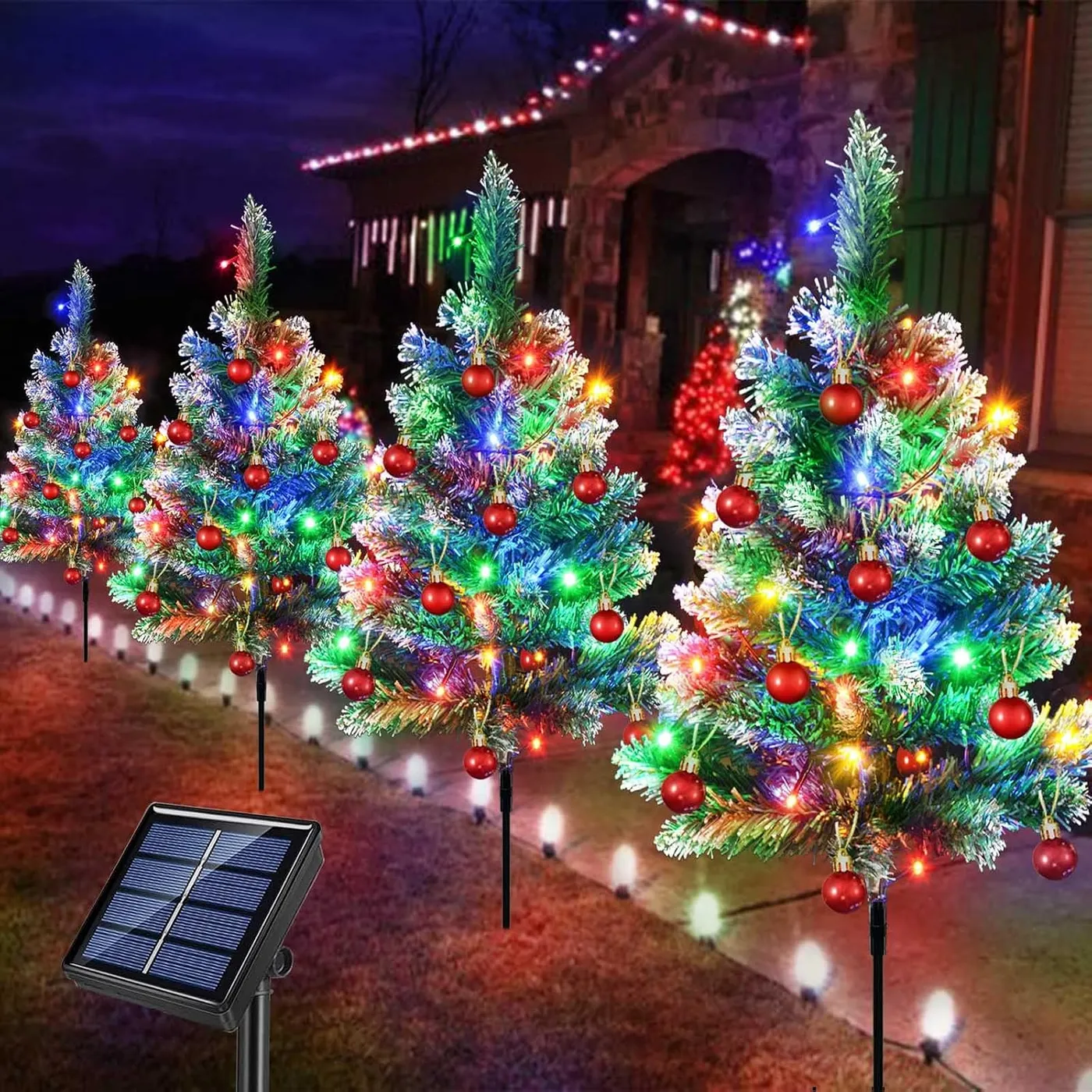 Upgraded 4-Packs Solar Christmas Tree Pathway Lights Nigeria | Ubuy